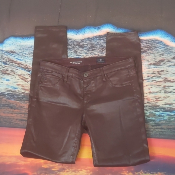 AG Adriano goldschmied burgundy pants size 28R - Picture 1 of 5